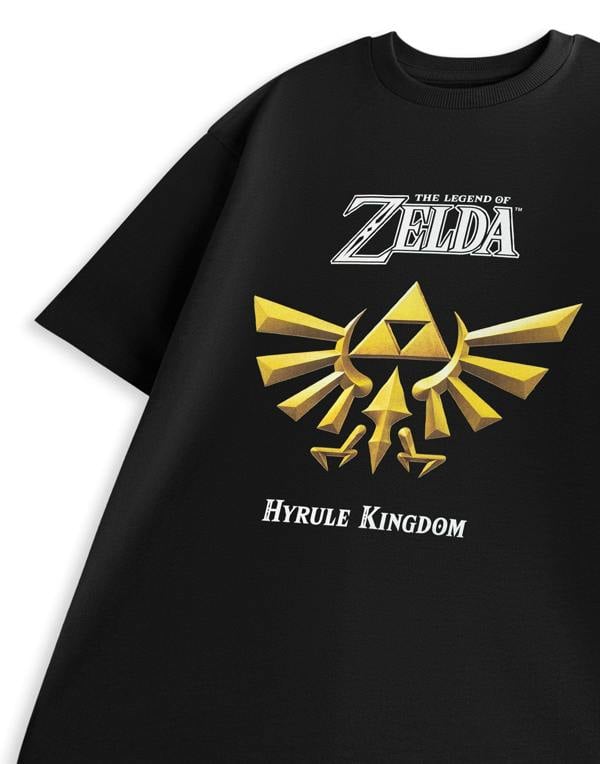 Nintendo The Legend of Zelda Mens Black Hyrule Kingdom Short Sleeved T-Shirt