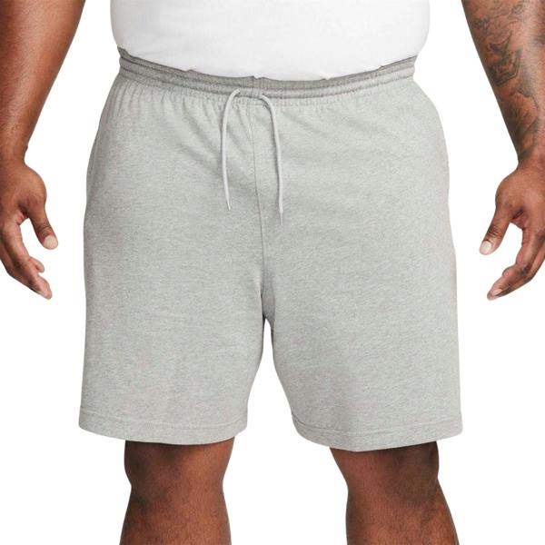 Nike Mens Club Embroidered Logo Shorts - Grey Heather - 
