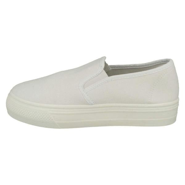 Spot On Ladies Spot On Platform Canvas Pumps F80522