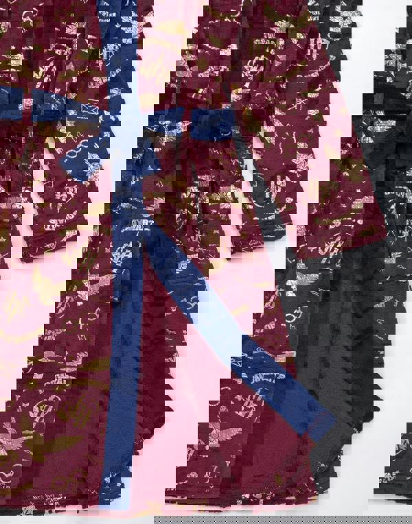 Harry Potter Girls Red Hedwig All-Over Print Bathrobe