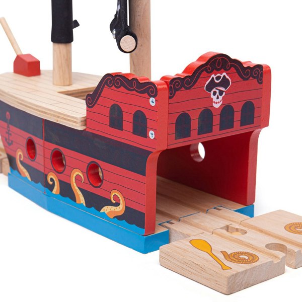 Bigjigs Rail Wooden Pirate Galleon Tunnel