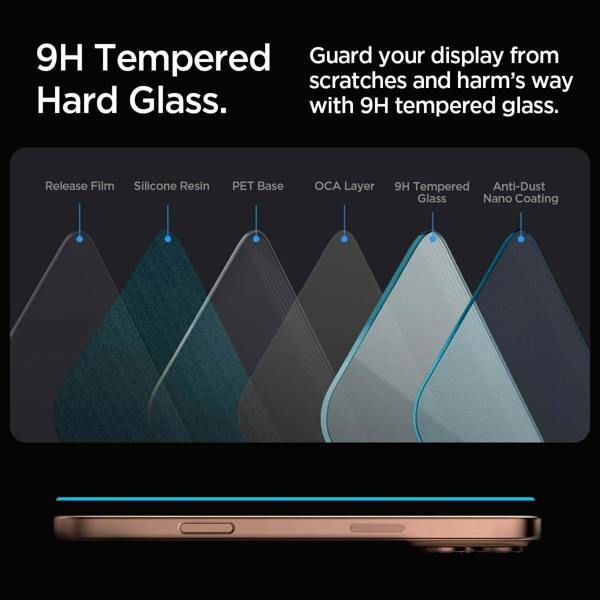 Spigen Glastr EZ Fit HD Screen Protector for iPhone 16 Pro Max 6.9" 2 Pack - AGL07907