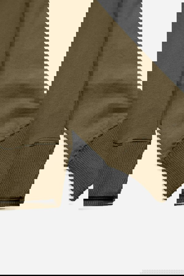 ENORSIA Button-Up Funnel Neck Sweatshirt