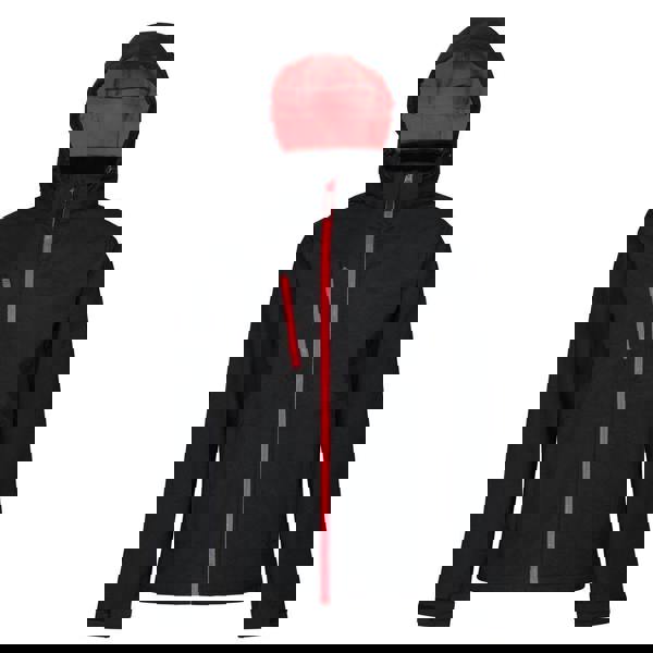 Regatta Mens Venturer Three Layer Soft Shell Jacket - Black/Red - 