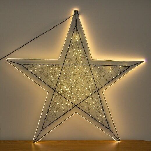 Samuel Alexander 80cm Light up Halo Christmas Star Decoration with Warm White LEDs