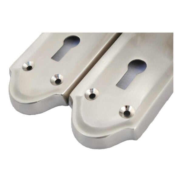 EDH Door Hardware Premium Satin Nickel Internal Lock Door Handle Set+3 Lever Mortice Sash Lock, 2 Pairs