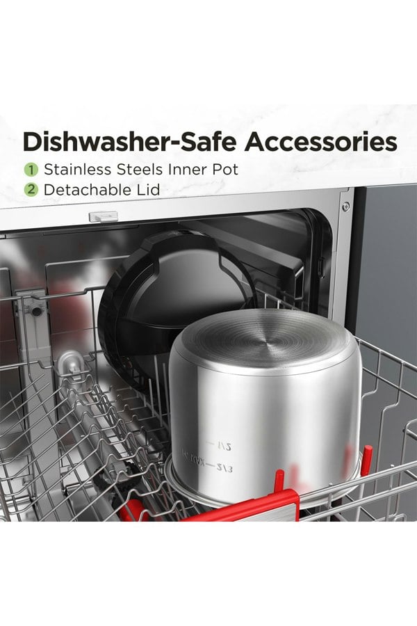 Living and Home 7.6L Midea Electric Pressure Cooker Yogurt Maker Rice Cooker with 12 presets