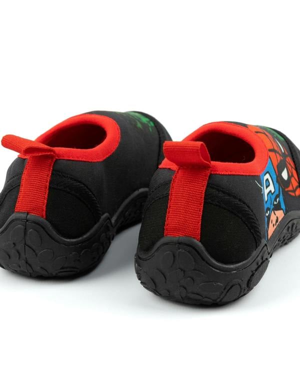 Disney Boys Black Marvel Heros Aqua Shoes