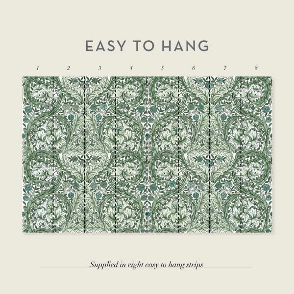 William Morris At Home African Marigold Fixed Size Mural | Green