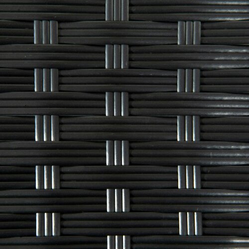 Wyld Haus Varilu Black Rattan Outdoor Coffee Table With Woven Top