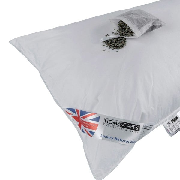 HOMESCAPES Super Microfibre Lavender Pillow with Dried Lavender Insert