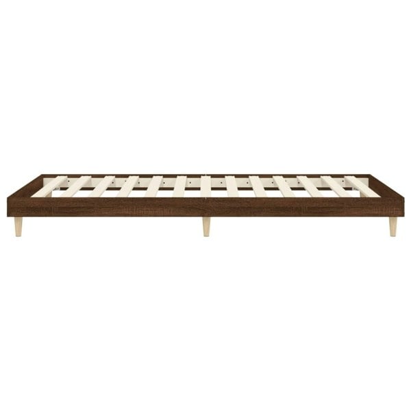 Berkfield Bed Frame Brown Oak 90x200 cm Engineered Wood
