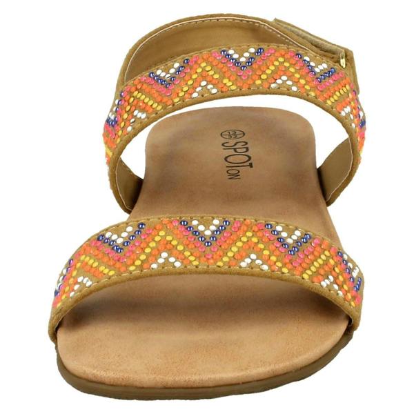 Spot On Girls Spot On Flat Aztec Slingback Sandals