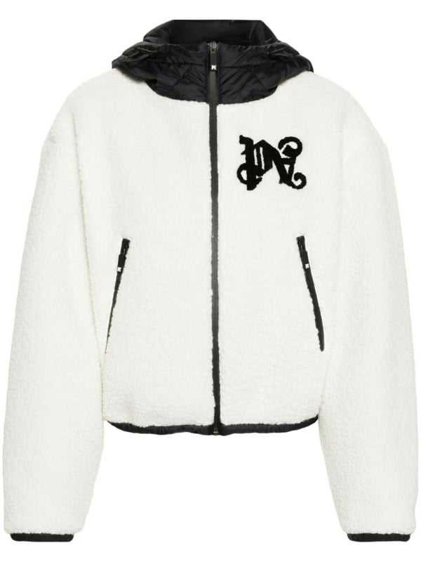 Palm Angels Monogram Cozy Ski Jacket White - Supplied FashionPALM ANGELS