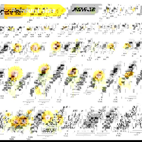 WALPLUS WSW6019 - Sunflowers Watercolour with Butterflies and Bees Window Clings