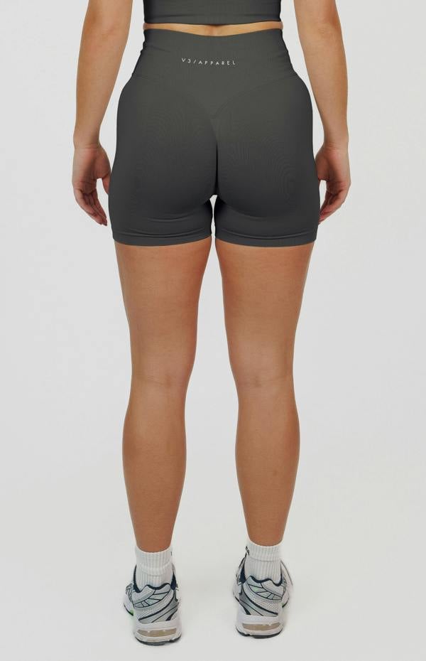 V3 Apparel Form Seamless Scrunch Shorts & Sports Bra Set - Slate Grey