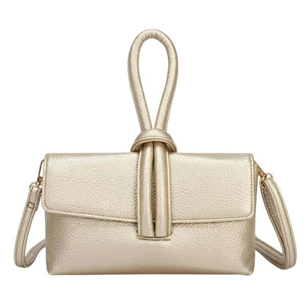 Kitise Knotted Loop Top Handle Mini Crossbody Shoulder Handbag