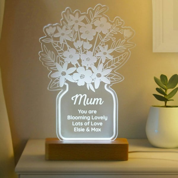 Personalised Memento Company Personalised Flower Vase LED Light