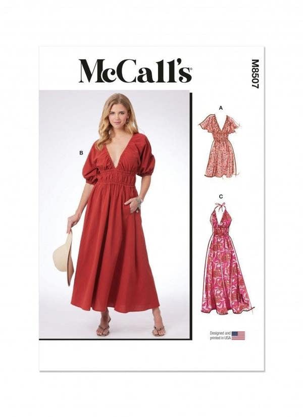 McCalls 8507 Paper Sewing Pattern – Women's Dress, Easy