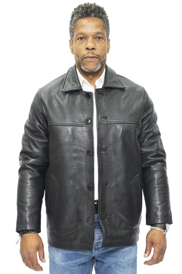 Infinity Leather Mens Cowhide Leather Box Jacket-Mendoza