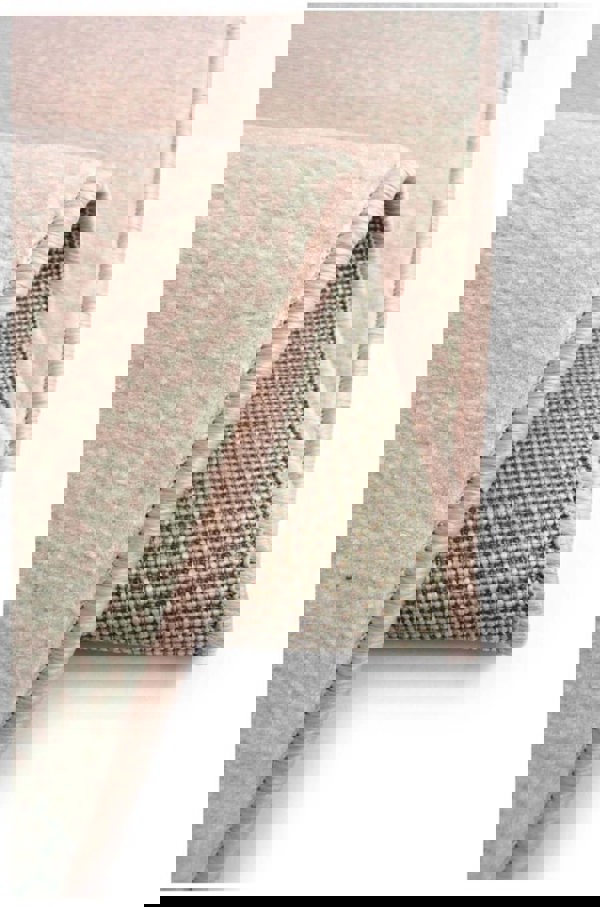 Ombre Design Living Room Rug in Pink | Low-Pile Indoor Rug