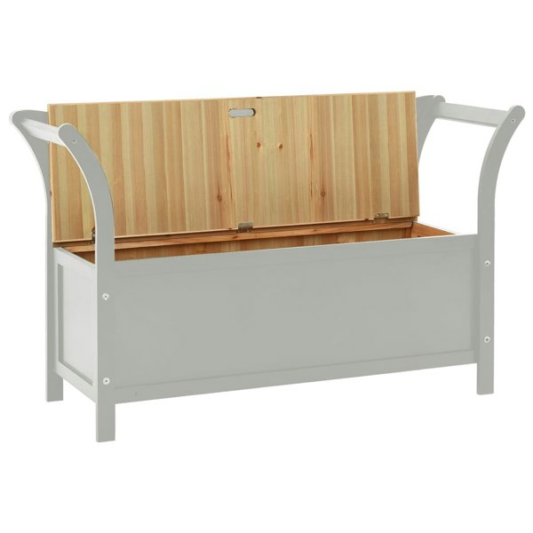 Berkfield Bench Grey 107x45x75.5 cm Solid Wood Fir