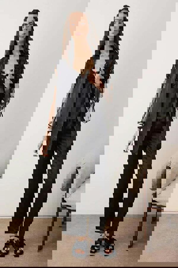 WOVCOR 3-Piece Bridal Set Satin Woven Pajama Set