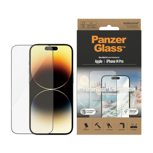 PanzerGlass Panzer Glass Ultra Wide Fit Anti Reflective Screen Protection for iphone 14 Pro 6.1" - 2788