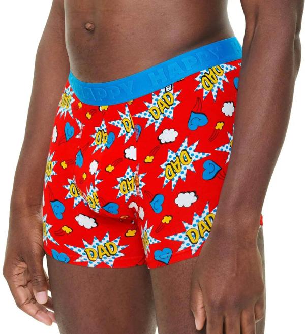 Happy SocksTrunks 2 - pack2 - Pack Super Dad Boxer Trunks Gift Box, Blue/RedBoxers & Briefs