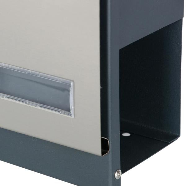 Phoenix Safe Phoenix Estilo Top Loading Letter Box MB0123KS in Stainless Steel with Key Lock