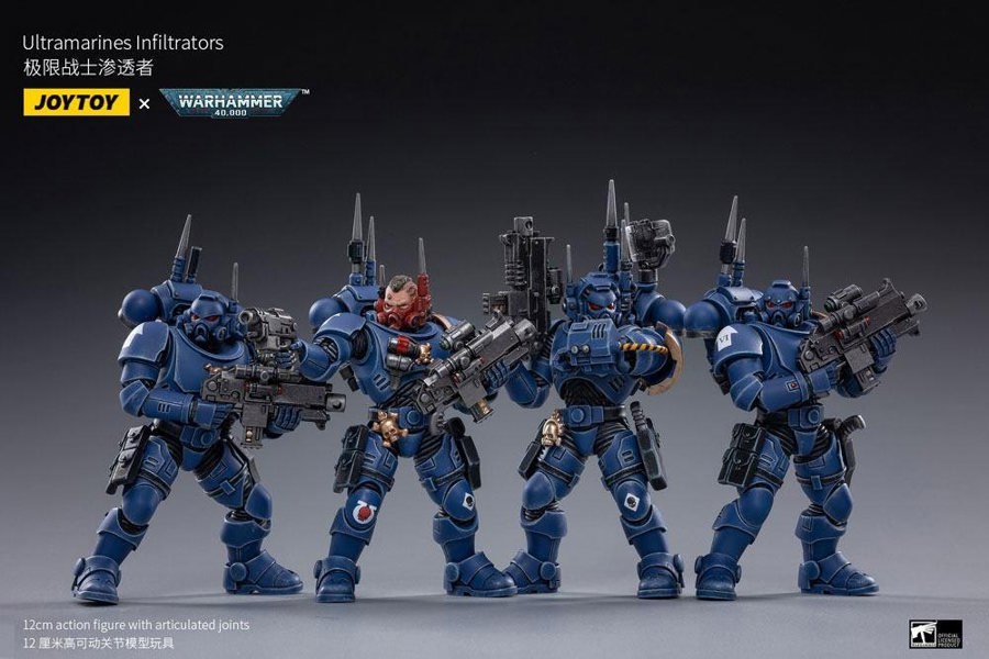 Joy Toys Warhammer 40K Ultramarines Infiltrators 4 pack 1:18 Scale Joy Toy JT1293