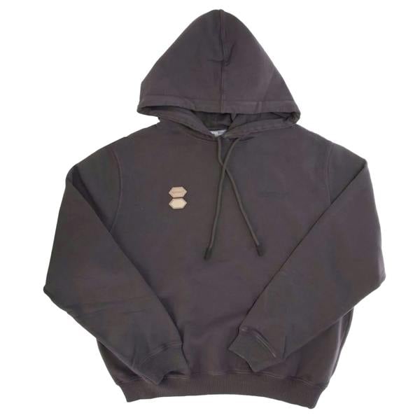 Off White Womens/Ladies Patches Regular Hoodie - Grey/Pink - 