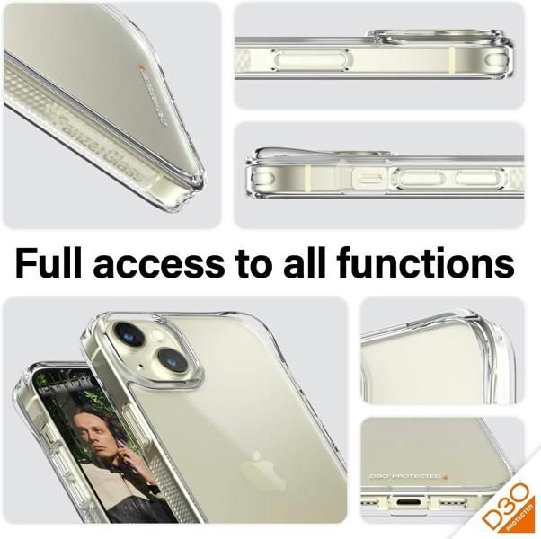 PanzerGlass Panzer Glass Military Grade Standard Drop Tested Case for iPhone 15 Plus 6.7" Clear Edition - 1174