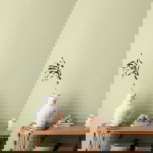 Hoopla Walls Ditsy Diamond - Pistachio 10m Wallpaper