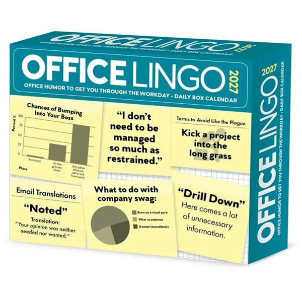 Office Lingo Desk Calendar 2027, Desk Calendars, Day To View, Humour, Gift