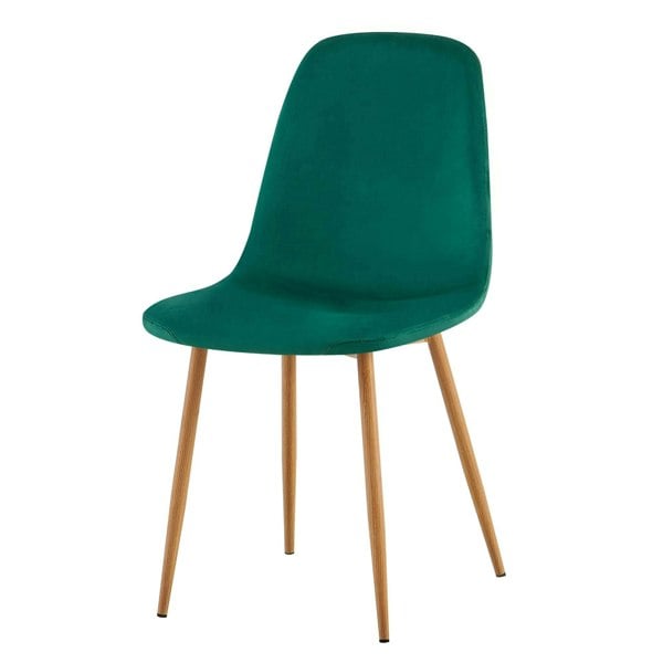 DS Living Luxe Dining Chair 2pc Verdant Green Wood Printed Coating