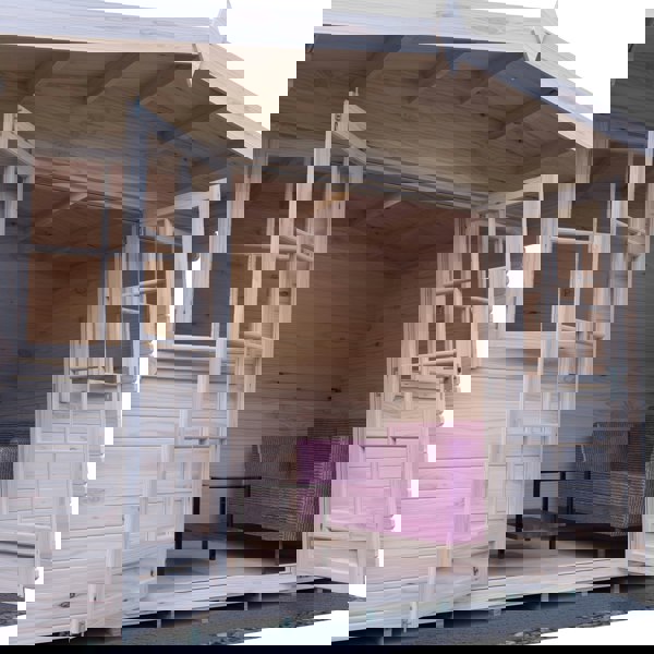 Shire Clipstone 12Gx8 Log Cabin 28mm interlock cladding - Best Shed