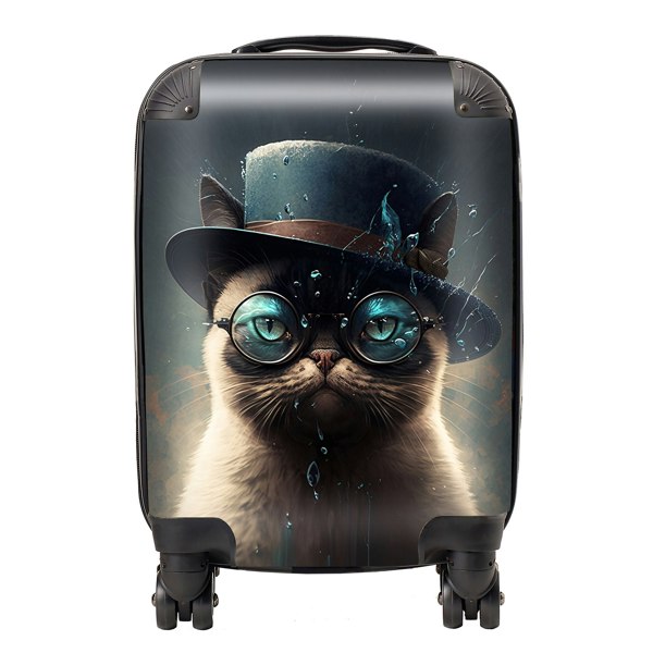 Warren Reed Siamese Cat Splashart Suitcase