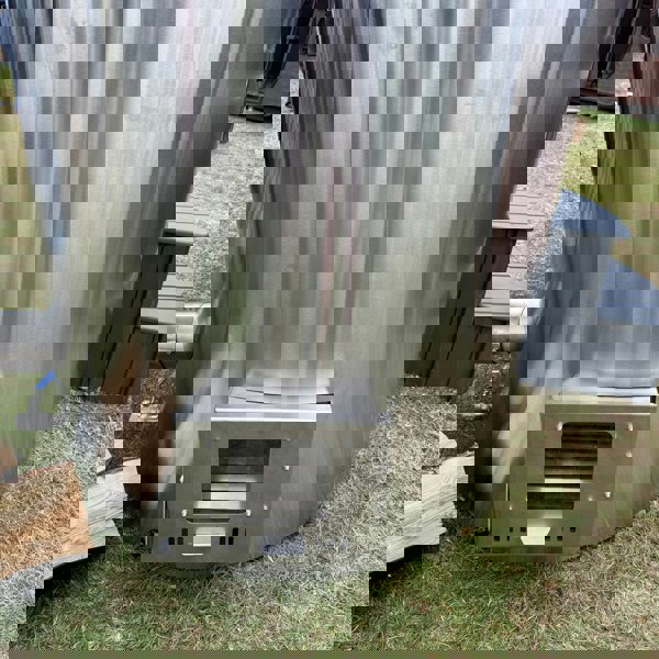 Layzee Living wood-fired  ofuro tub end view