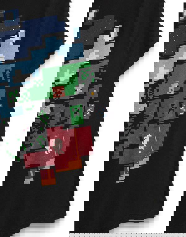 Minecraft Boys Black Short Sleeved T-Shirt