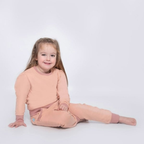 Luca and Rosa Girls Pink Jersey Lounge Set