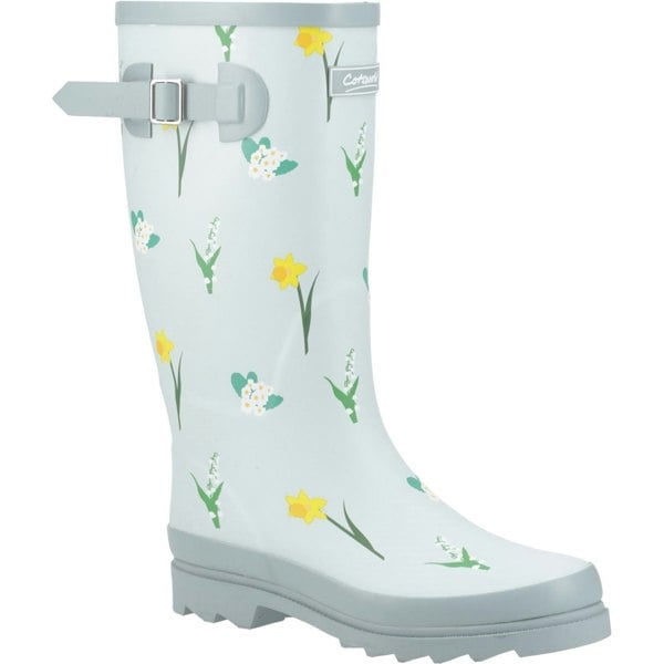 Cotswold Wildflower Tall Rubber Women's Mint Wellington Boots