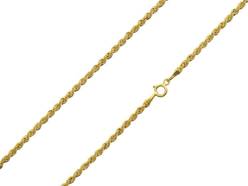 Cooksongold 9ct Yellow Gold Hollow Rope Necklace Chain, Fully UK Hallmarked