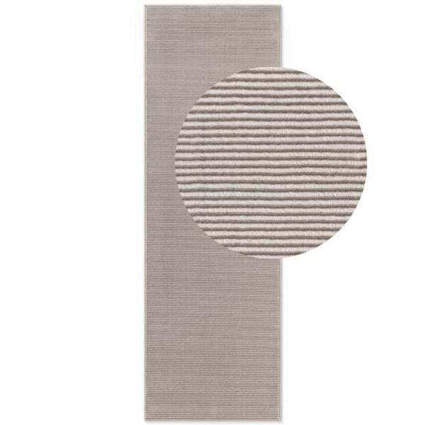 Hanse Home Perles Shortpile Cream Rug Dolomite – Modern Striped