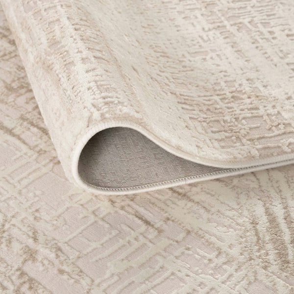 abstract rug, beige-cream colours, anti-allergic, and non-static properties