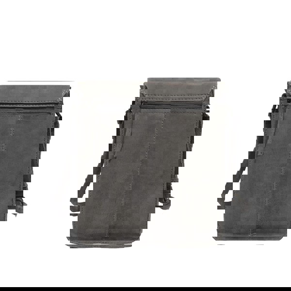 Real Hide Bags 'CAROLYN' Grey Distressed  Real Leather iPad Tablet Crossbody Bag