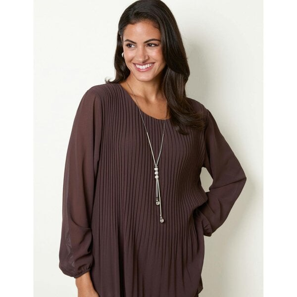 Blue Vanilla Pleated Blouse