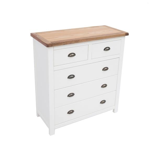 Cabinet Bits Lovere 5 Drawer Chest of Drawers Brass Cup Handle
