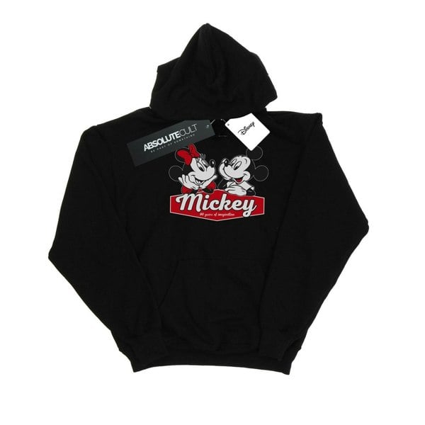 Disney Womens/Ladies Mickie And Minnie 90 Years Hoodie - Black