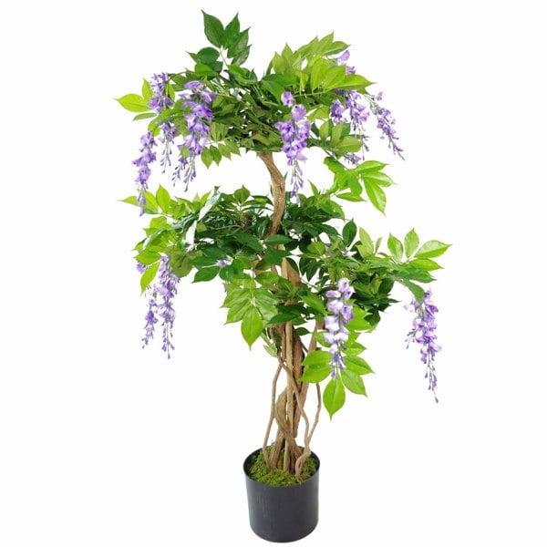 Leaf 110cm Artificial Purple Wisteria Tree